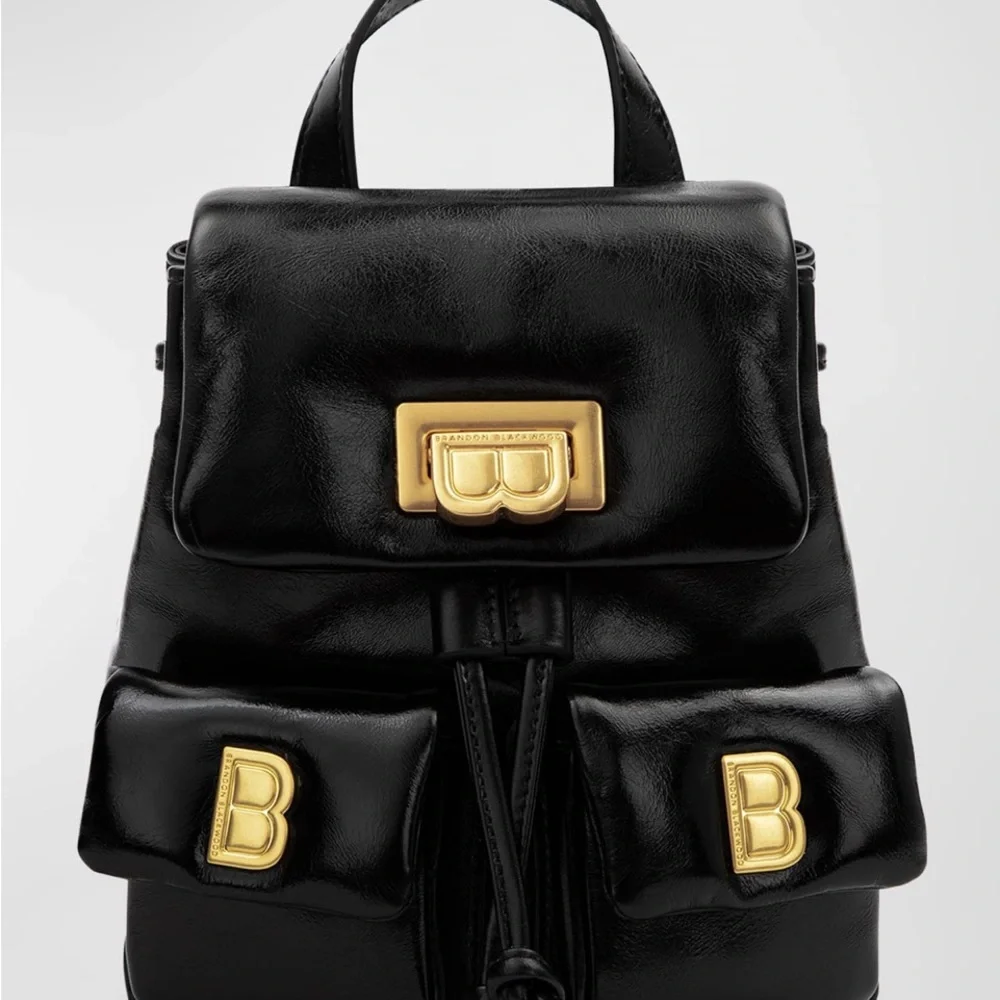 Brandon Blackwood Black and Gold Backpack - Picture 2 of 9